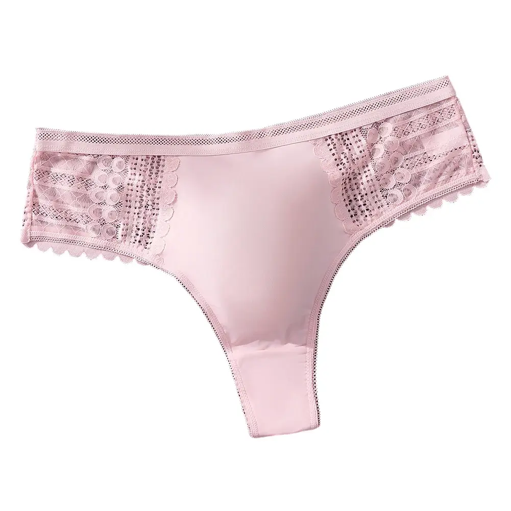 1pc Männer Sexy Spitze Slip Nahtlose Eis Seide G-String Unterwäsche 3D Ausbuchtung Beutel Solide Tanga Hohe Elastische Atmungsaktive höschen — image 3