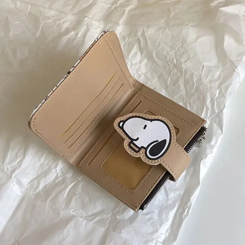 Snoopy Purse Anime Cartoon Short Coin Wallet High Value Cute Zipper Student ID Holders Multi Slot Bag Women Men Birthday Gifts — image 3