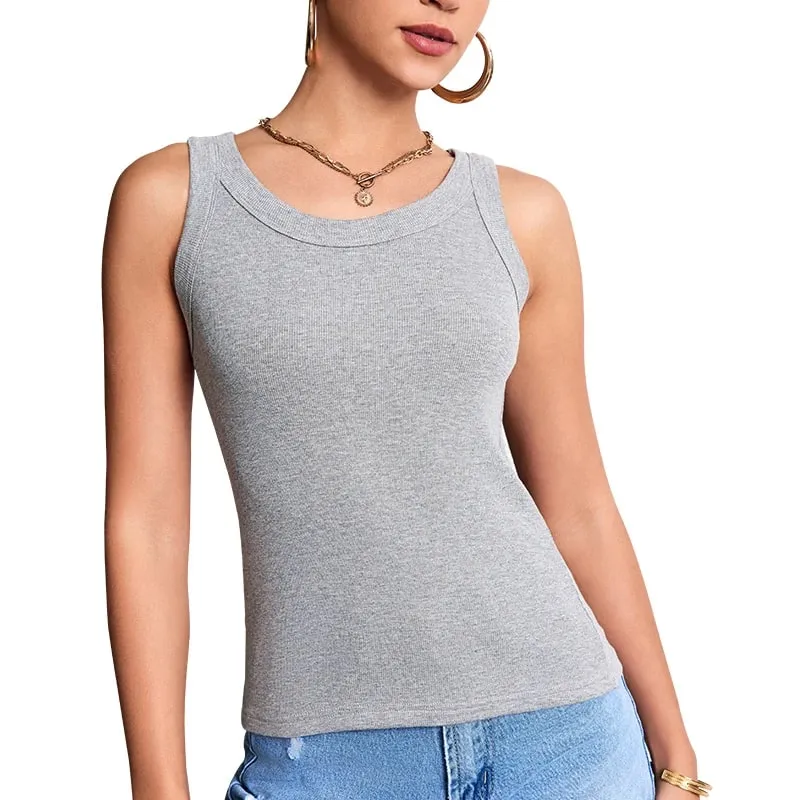 6/3/1 Piece Ladies Bottoming Solid Color Fashion Threaded Vest Casual Joker Sports Girl Mixed Color Combination Coat Parent-chil — image 15