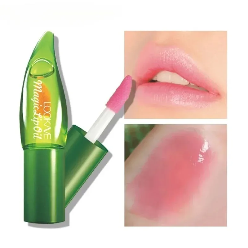 Aloe Vera Moisturizing Lipstick Natural Lasting Temperature Color Changing Lip Balm Fade-Resistant Nourishing Lips Care Makeup