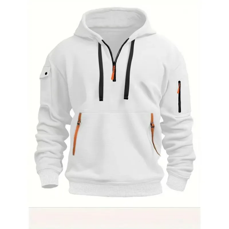 Customized DIY Printed Hoodies for Men and Women, Loose Casual Sportswear with Zipper, Long Sleeved Hoodies with Multiple Pocket — image 3