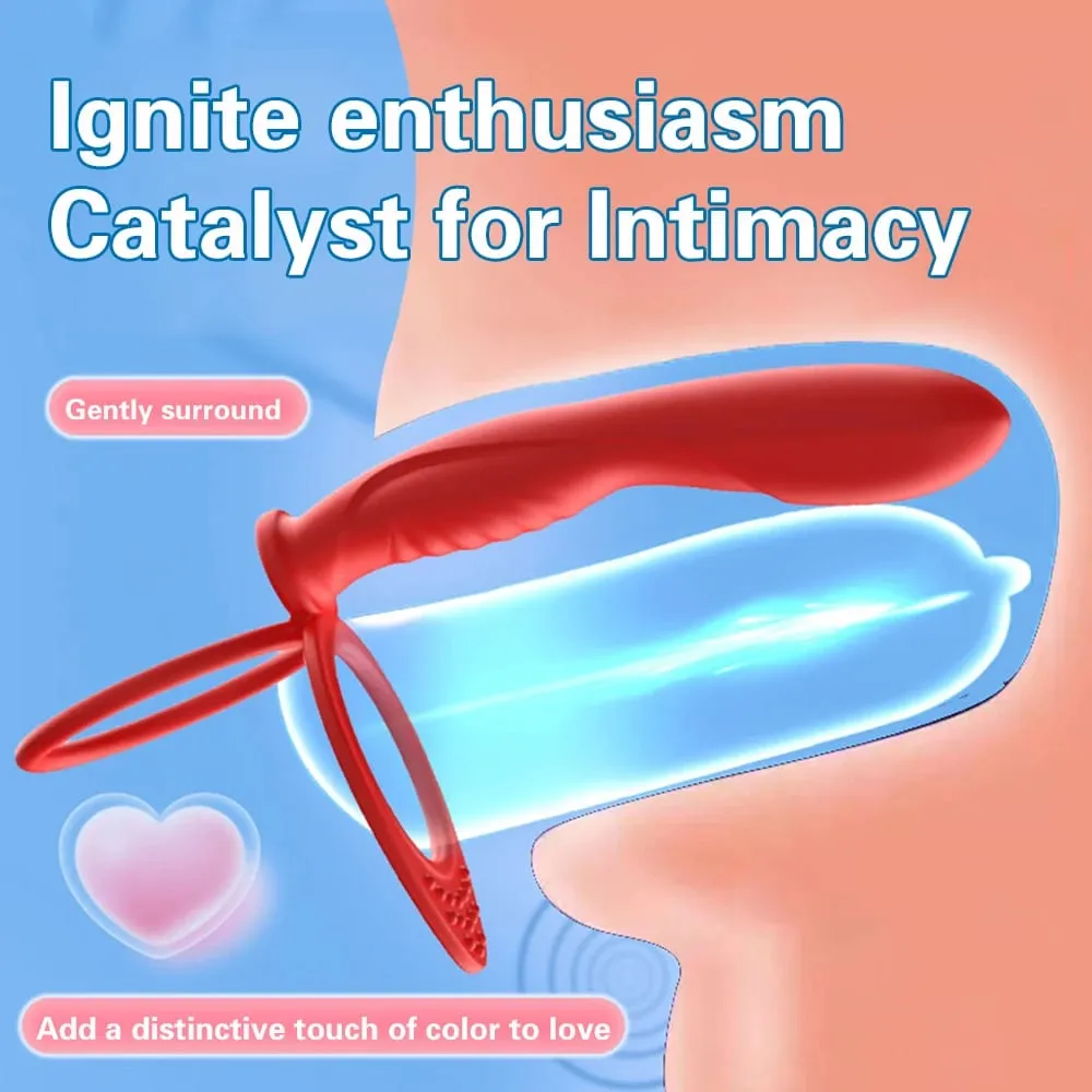 Double Penetration Anal Plug Vibrator Dildo Cock Ring Butt Plug For Men Strap On Penis Vagina Plug Adult Sex Toys For Couples