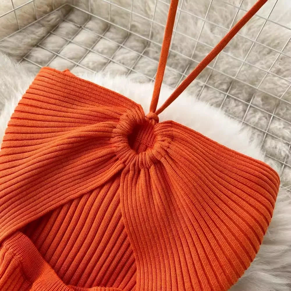 YuooMuoo Chic Mode Sexet Pakke Hofter Split Strikket Sommerkjole 2025 Kvinder Slank Elastik Bodycon Festkjole Streetwear Outfit — image 7