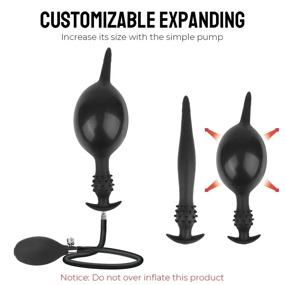 Inflatable Anal Dildo Plug Expandable Butt Plug with Pump Sex Toys for Women Men Anal Dilator Massager Adult Products — image 5