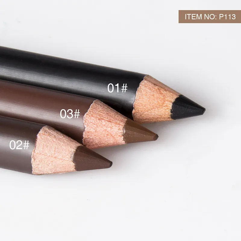 2pcs MENOW 3 Colors Long Lasting Waterproof Eyebrow Pencils Double Use Wooden Pole Eyeliner Permanent Makeup Tattoo Accessories — image 4