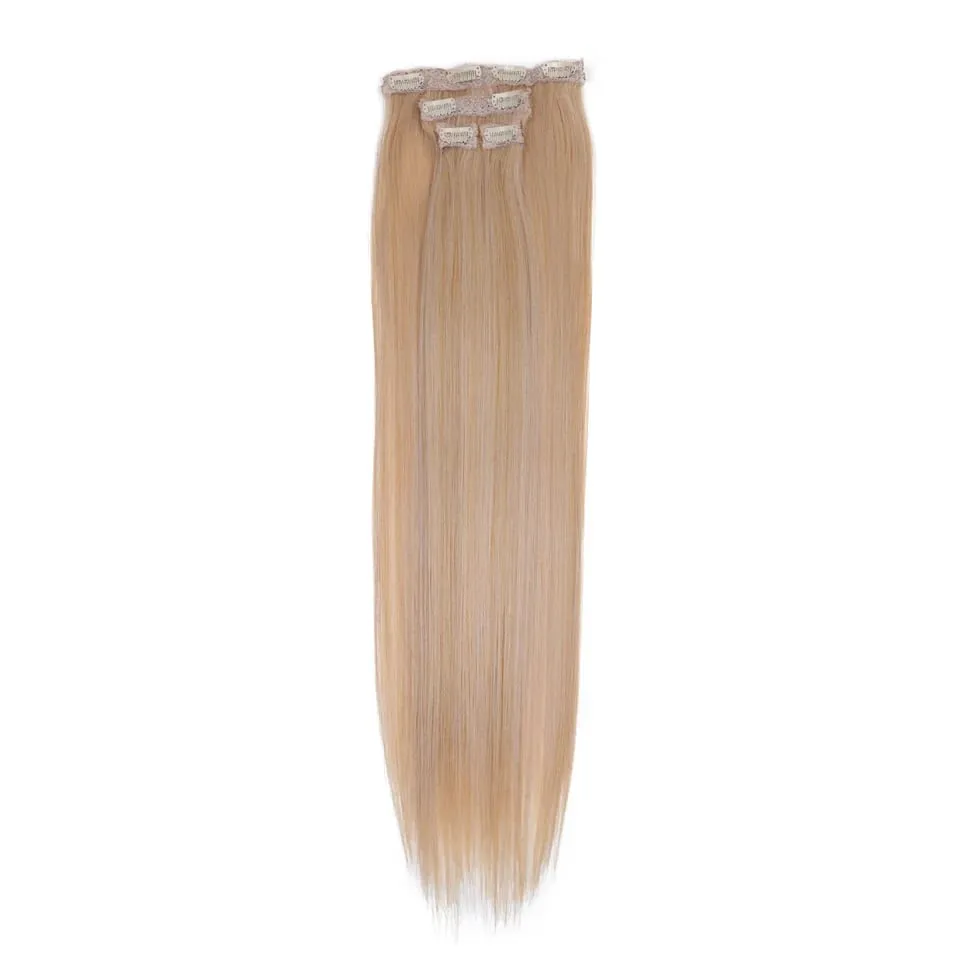 Long Straight Hairstyle 8 Clips In Hair Extensions Blonde 60CM Natural Synthetic Hair Daily Use Hairpiece Fake Hair — image 19