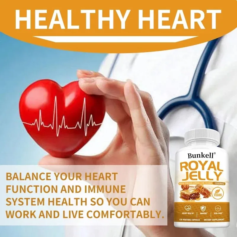 Royal Jelly 1995 Mg - Joint Support Antioxidant Supports Immune System Cardiovascular Health - Non-GMO Gluten-Free Formula — image 2