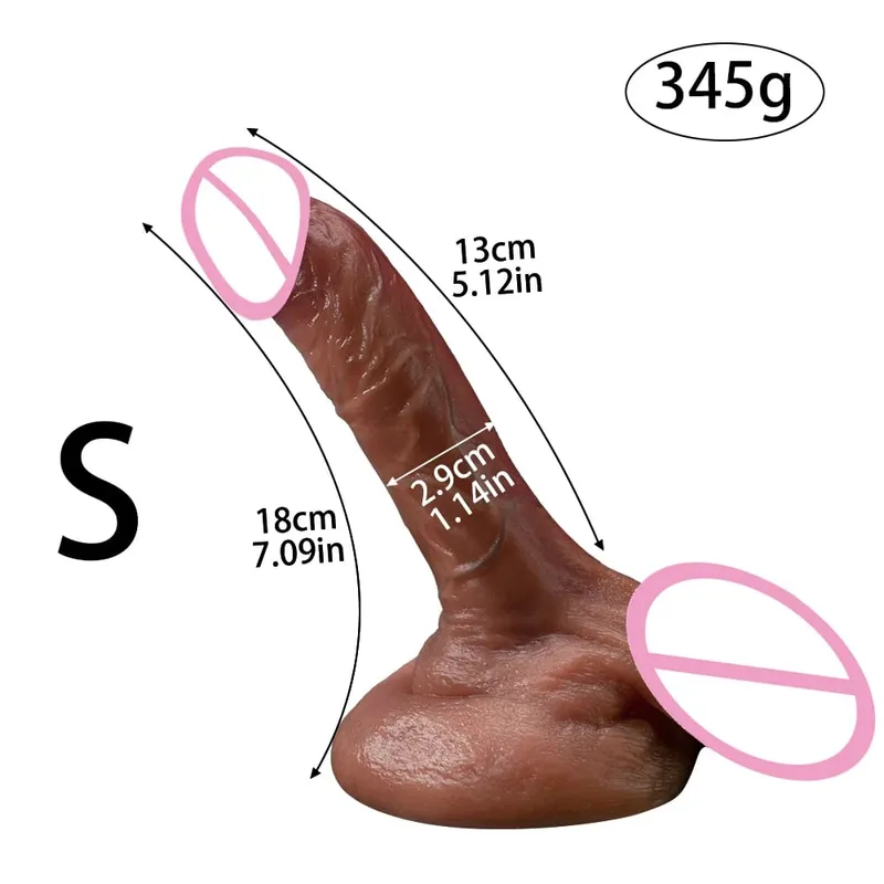 XXL Kalın Silikon Yapay Penis Büyük Vantuz ile Cilt Dostu Yumuşak Silikon Masaj Gerçekçi Gözenek Düzeyinde Doku Penis Seks Oyuncak