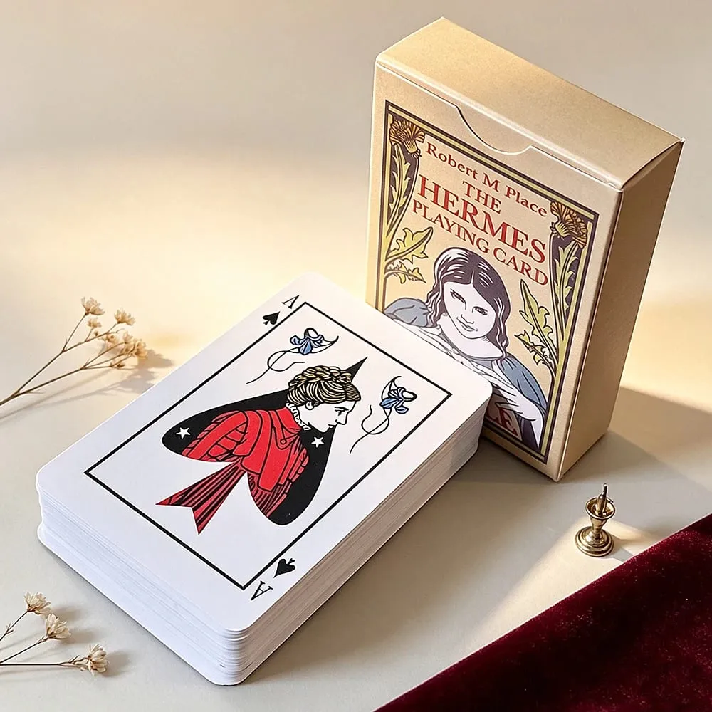 Baralho de cartas , 9*6cm, arte vintage, adivinhação e cartas de adivinhação, 54 peças, conjunto completo de pôquer, duplo relevo