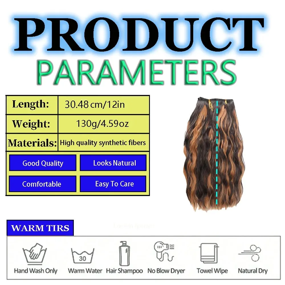 12 inch synthetic women's fashionable wave short roll hair extensions top of the hair extensions hair extensions ponytails — image 7