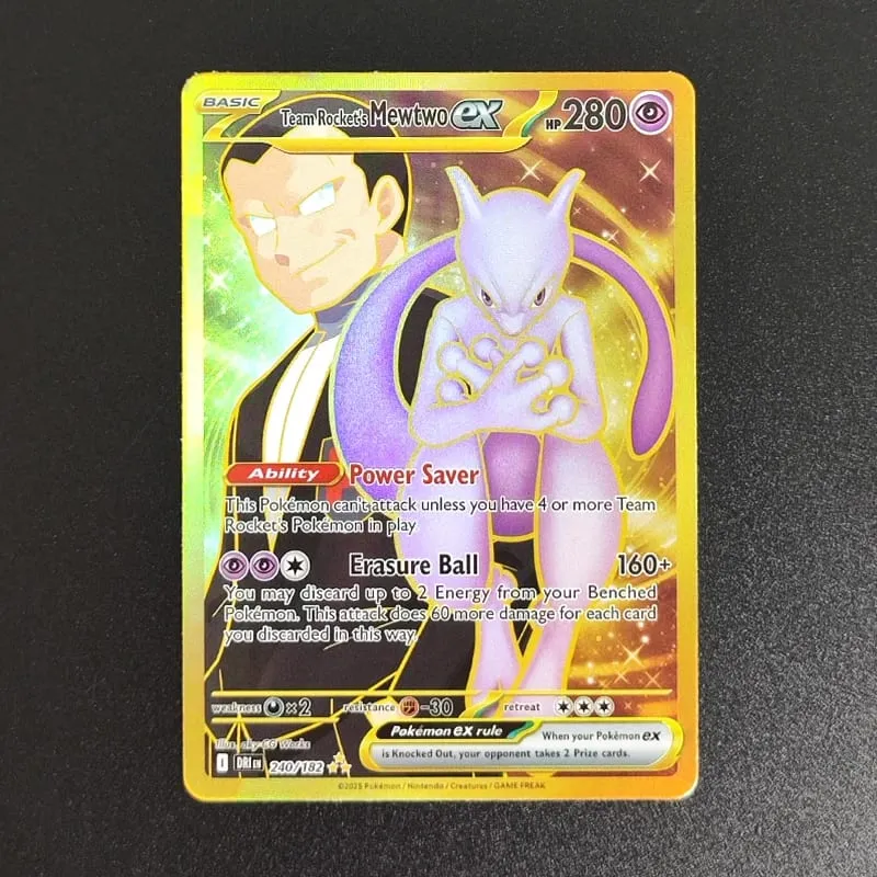 Cartão tcg Inglês SV10 SV09 Destined Rivals Mewtwo da Equipe Rocket Garchomp de Cynthia Ethan Ho-Oh Jogo de Cartas Colecionáveis