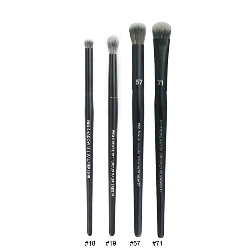 4pcs/set Pro Black Eye Shadow Makeup Brushes Lip Brow Precision Concealer Blending Synthetic hair Smudge Highlight Make Up Brush — image 1