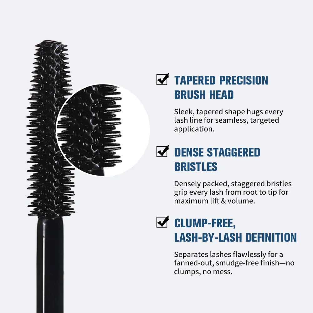 Forlængende og volumengivende Mascara Vandafvisende Langvarig Nærende Styrke Mascara Blank Naturlig finish Øjenmakeup — image 6
