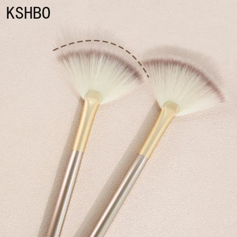 5 uds cepillos de abanico cepillos faciales cepillo de maquillaje suave aplicador cosmético herramientas mango de madera y fibra suave para mascarilla exfoliante