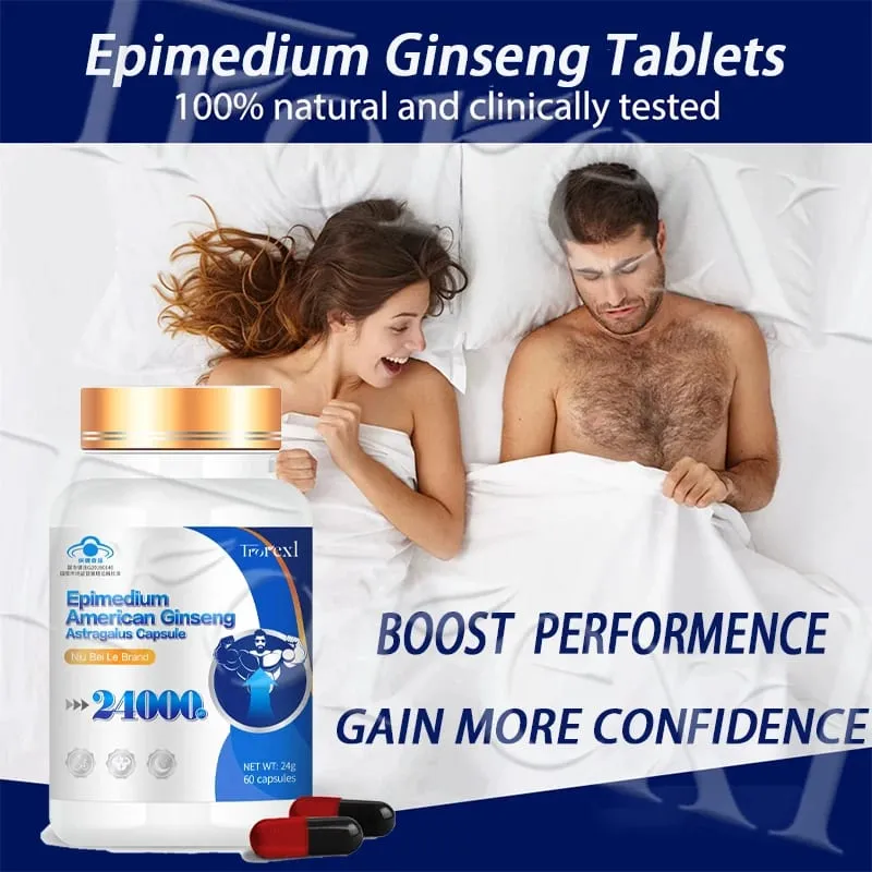Epimedium Ginseng Capsules Male Power Enlarge Supplement– Huge-Vitalize Pills for Maximum Performance & Pleasure — image 3