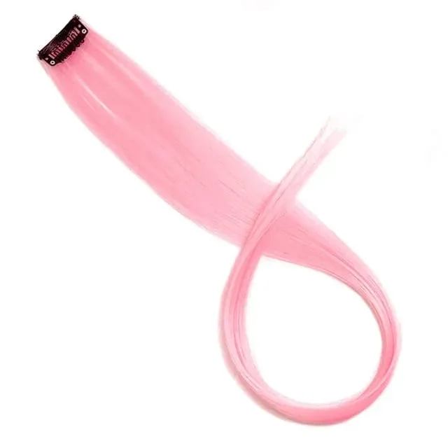 22Inch Synthetic Long Straight Clip In Hair Extensions High Temperature Hairpieces Rainbow Colors Hair Accessories for Women — image 18