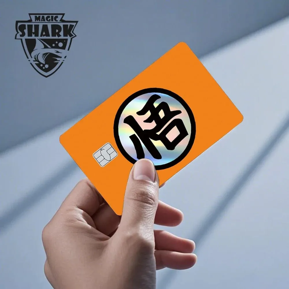 Magic Shark Goku Vegeta Cool Shinny Holographic Laser Credit Debit Card Sticker Film Front Skin Cover — image 4