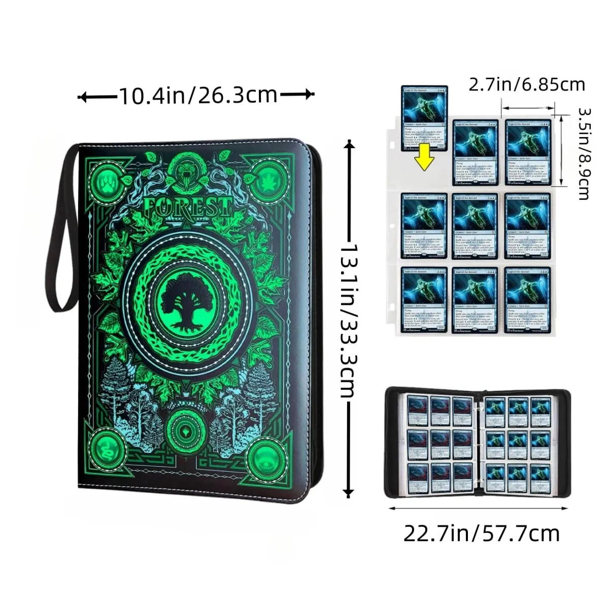 9 Pocket Card Binder with Sleeves 900 Double Sided Pocket Premium Collector Card Album Card Collection Folder for Game Sport — image 2