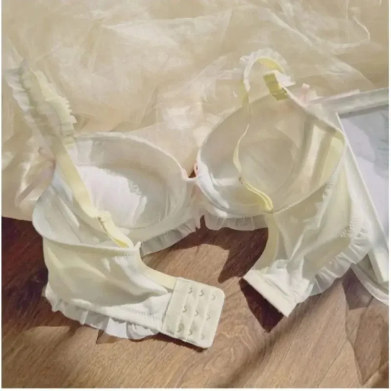 Nippon's Pure Desire Cute Princess Style Thin Cup Bra Set Print Cute Bow Bra Comfortable Lace Underwear Underwear Gothic — image 4