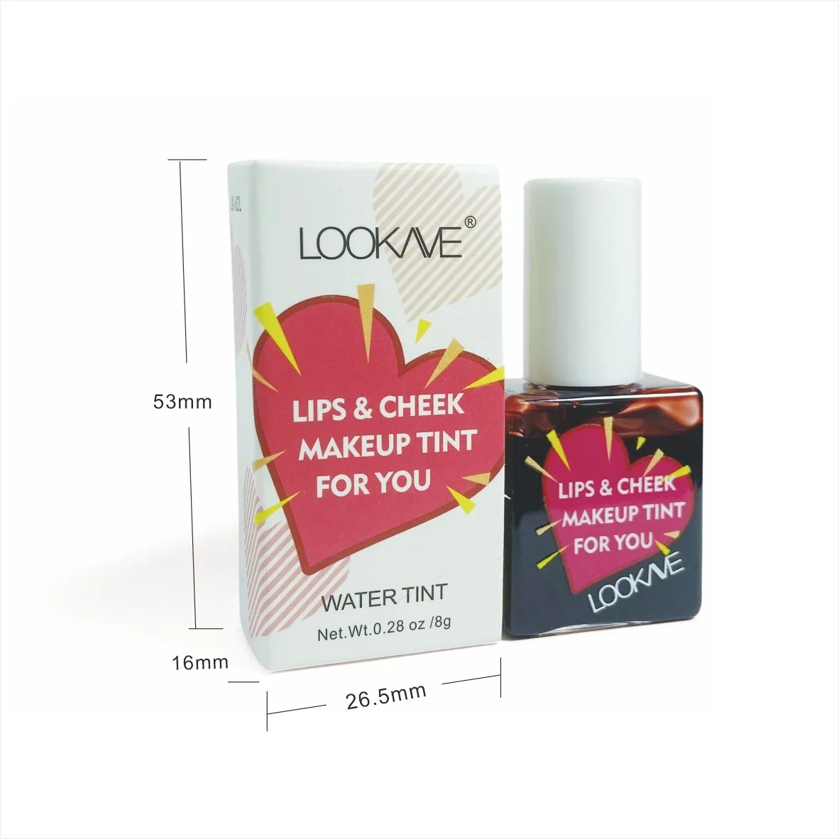 Lip Cheek Water Tint Matte Lip Stain Moisturizing Fruit Liquid Lipstick Blush 6Color Lip Gloss Long Lasting Waterproof Cosmetics