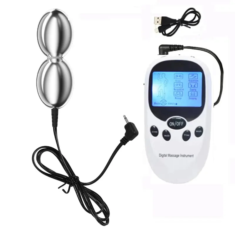 SM ไฟฟ้า Shock คู่ลูก Anal BUTT Plug Prostate Massager E-stim เพศของเล่นสำหรับชายเกย์ผู้หญิงช่องคลอดกระตุ้นตูด Dilator