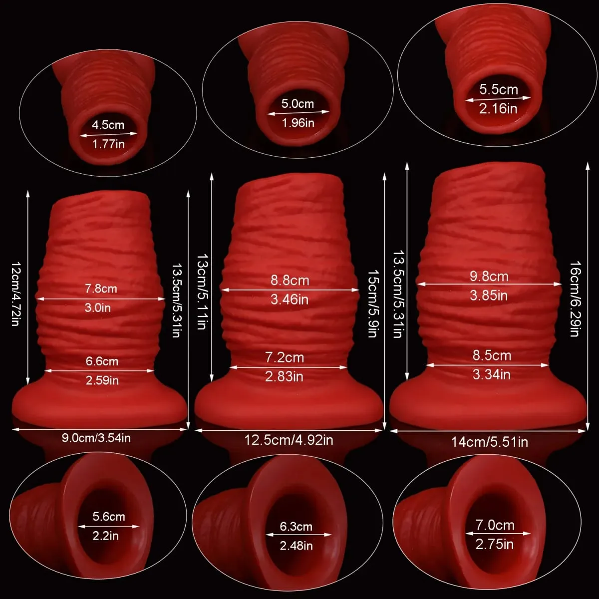 Super Huge 98mm Hollow Anal Plug Soft Silicone Anal Fisting Anal Dilation Gay Sex Toys Prostate Massage Vagina Speculum Buttplug — image 2