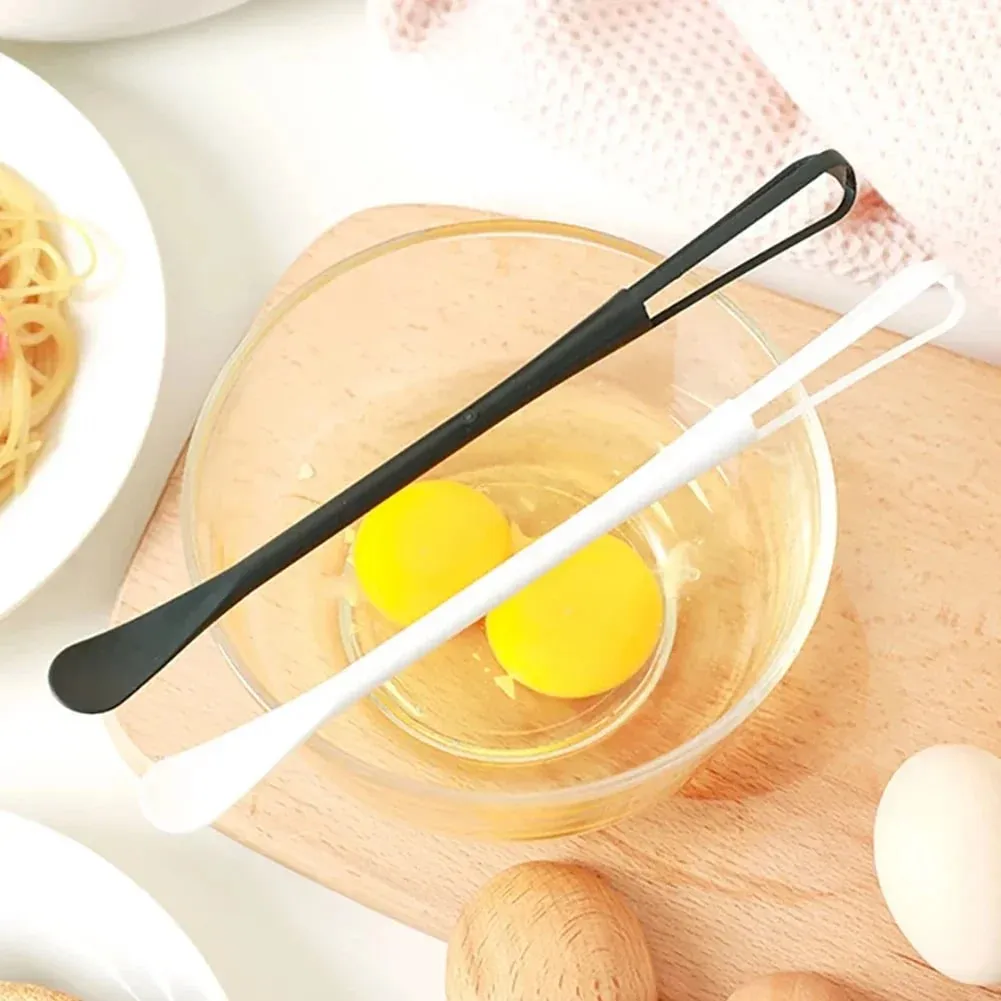 1PC Egg Whisk Plastic Multifunctional Mini Hand Egg Beater Kitchen Utensil with Teaspoon Egg Baking Tools Cream Stirring Stick — image 3