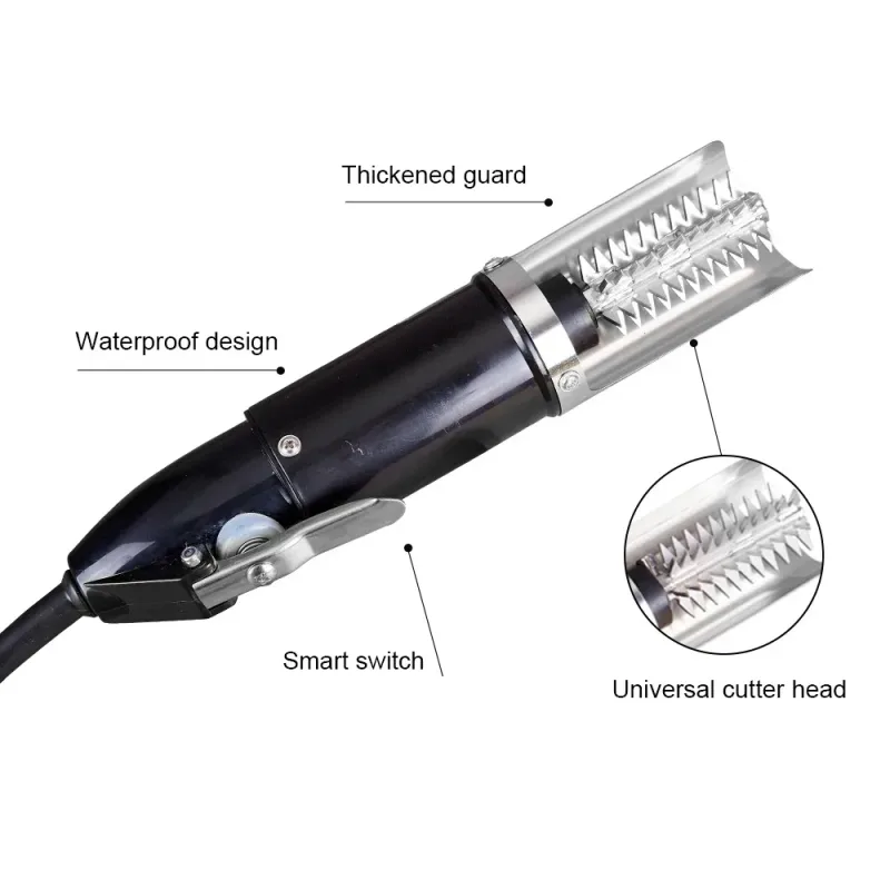 Seafood Knife 120W Waterproof Electric Fish Scale Scraper Fishing Scalers Clean Easy Fish Stripper Remover Cleaner Tool