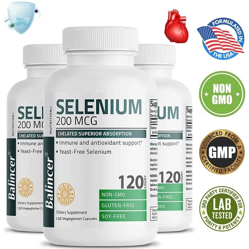 Selenium Supplement - Chelated Amino Acid Complex - High Absorption Antioxidant Enhances Immune Function Thyroid Support — image 2