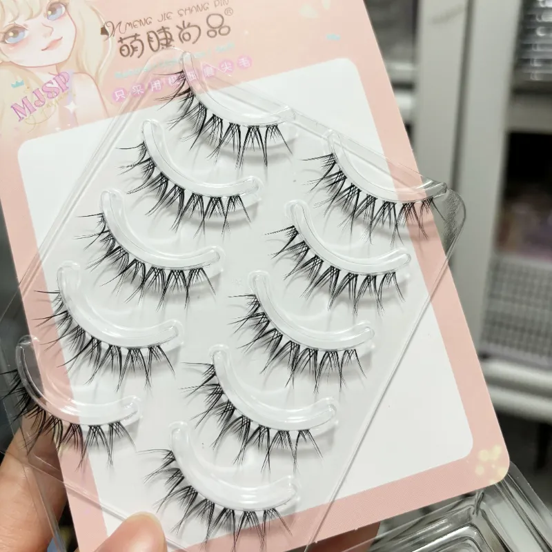 Natural False Eyelashes Slender Transparent Stem Eye Lashes Manga Lashes Novice Eyelash Supplies Korean Eyelashes Stick Makeup — image 5