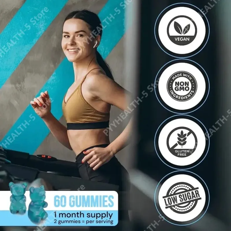 Creatine Gummies Vegan Non-GMO Gluten-Free Low Sugar Organic Supports Athletic Performance for Adults Unisex 60 Count — image 2