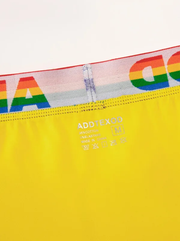Sexy Men Underwear Rainbow Belt Multi Colored Youth Low Waist U Convex Pouch Brief Teenager Cotton Breathable Comfortable Bikini — image 33