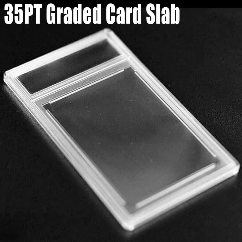 Trading Card Protector with Snap Closure Removable Graded Card Holder Durable Plastic Case Rating Card Slab