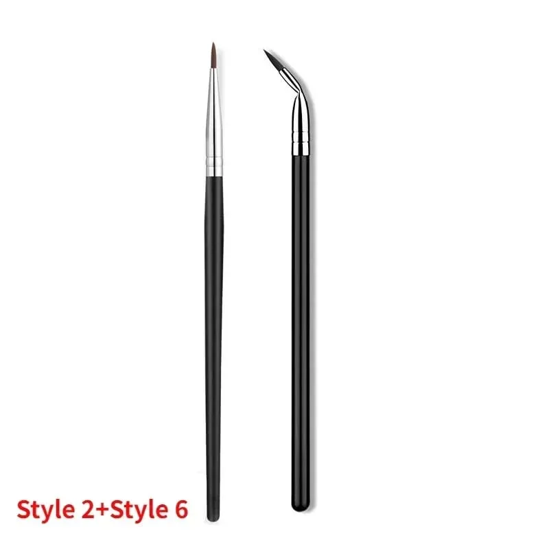 Bent Liner Makeup Brushes Angled Eyeliner Brush Fine Eyeliner Brushes Eye Contour Makeup Tool Eyeshadow Eye Brow Brushes Tool