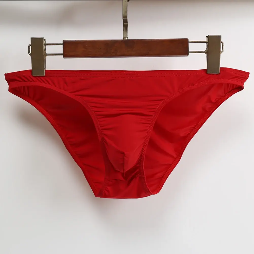Sexy Men Bulge Pouch Briefs Underpants Panties Bikini Solid Color Transparent Briefs Underwear Pump Man Glossy Panties — image 11