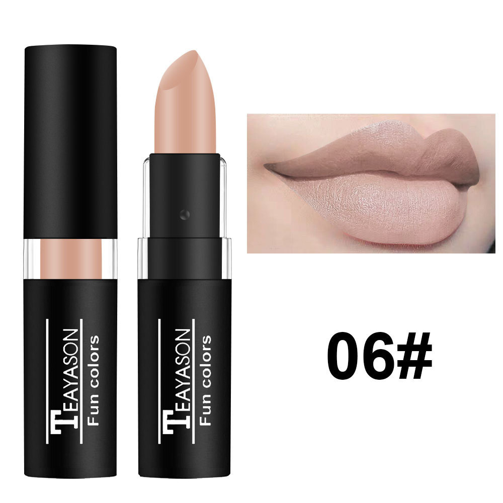 Punk Dark Wine Red Lipsticks Waterproof Easy To Color Makeup Sexy Red Lipstick Matte White Black Lip Gloss Facial Body Painting — image 11