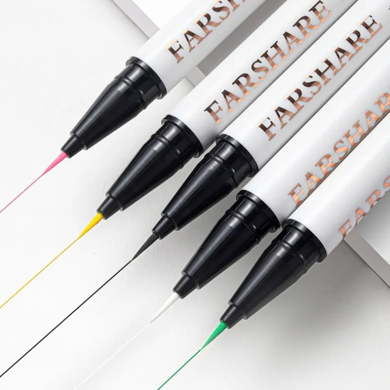 Αδιάβροχο στυλό ματιών 12 χρωμάτων Ultra-fine Tip Liquid eyeliner μακράς διαρκείας Eye Liner Quick-Dry Πολύχρωμο μακιγιάζ για Cosplay