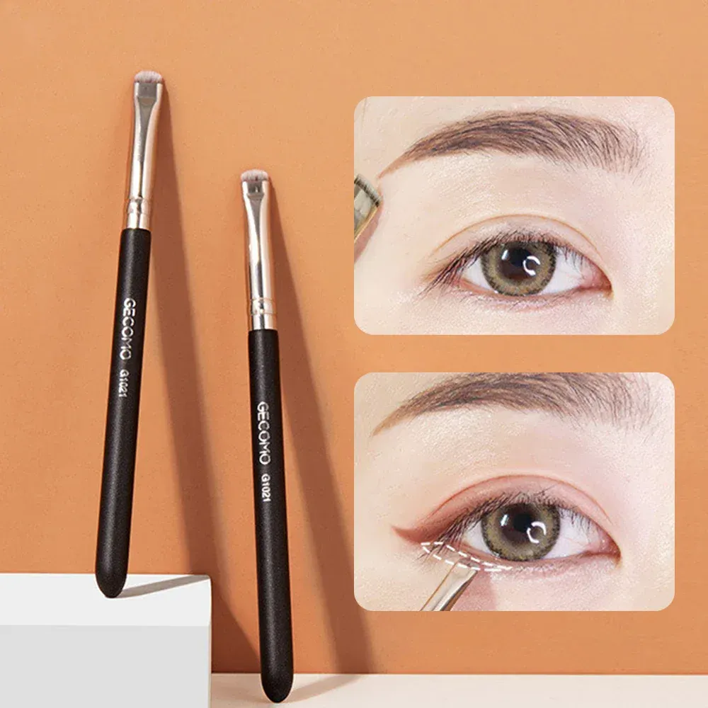 Makeup Brushes Eyeliner Eyebrow Detail Brush Portable Small Angled Flat Round Brush Professional Liner Brow Beauty Make Up Tools — image 2