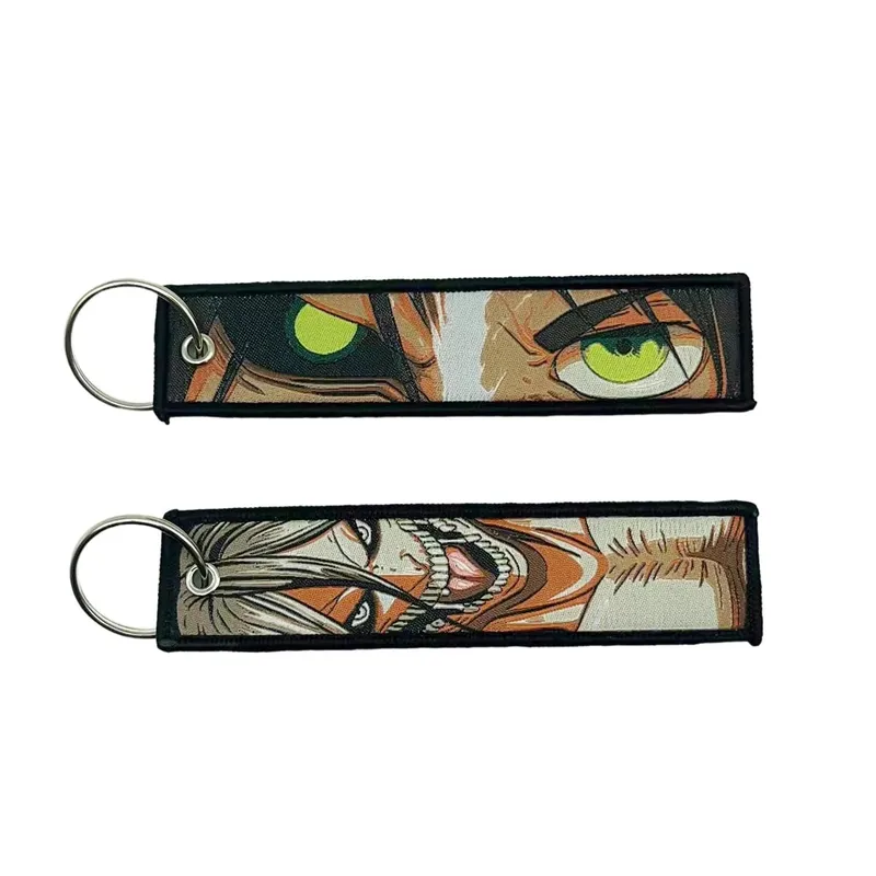 Embroidery Cool Eagle Beak Keychain Lanyard Anime Manga Series Badge Holder USB Pendant Portable Key Lanyard Accessories