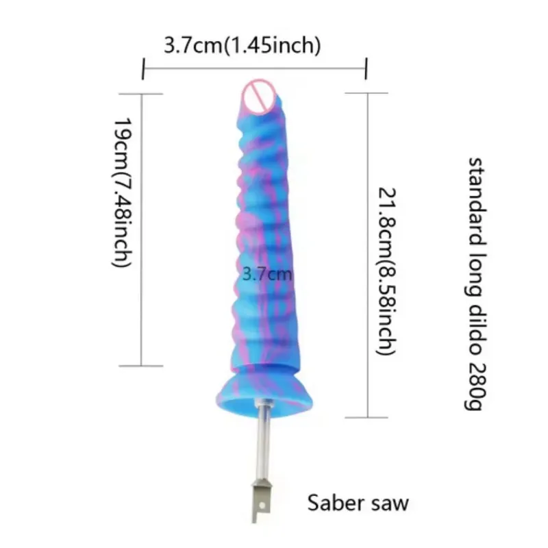 Saber Jigsaw Reciprocating Saw Besar Silikon Dildo Reciprocating Saw 3XLR VAC-U-LOCK Adaptor Lampiran Mesin Seks