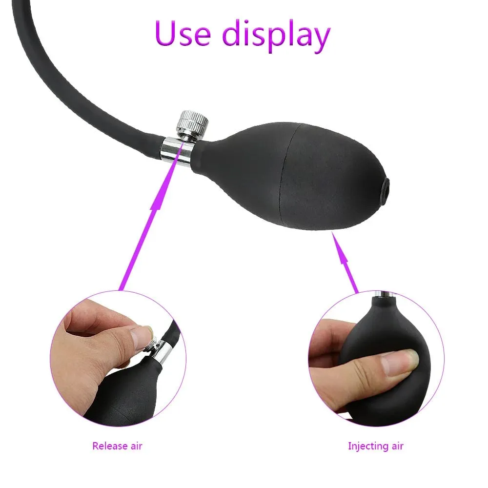 Inflatable Urethra Catheter Dilator Expandable Horse Eye Stick Silicone Penis Plug Masturbator BDSM Sex Toys For Men Gay Adult — image 3