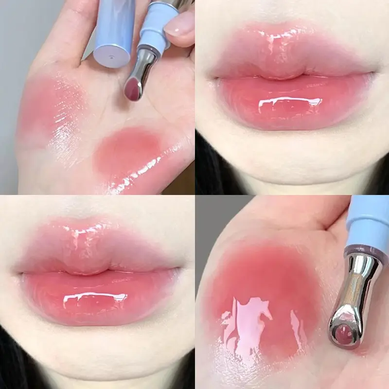 카푸비니 미러 워터 글로스 젤리 립 글로스 지속성 기름기 없는 메탈 아이스 투명 유리 립 색조 모이스춰 라이징 립 에센스 오일 메이크업