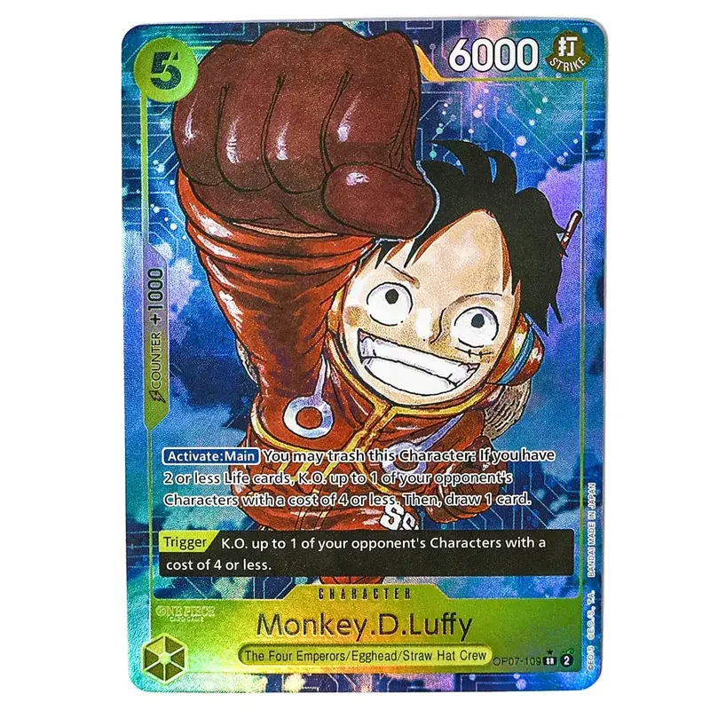 One Piece Game Cards Monkey.D.Luffy Nami Zoro Chopper. Frosted Laser Cards Blue Core Cards.OPCG Used For Game Card Collection. — image 18