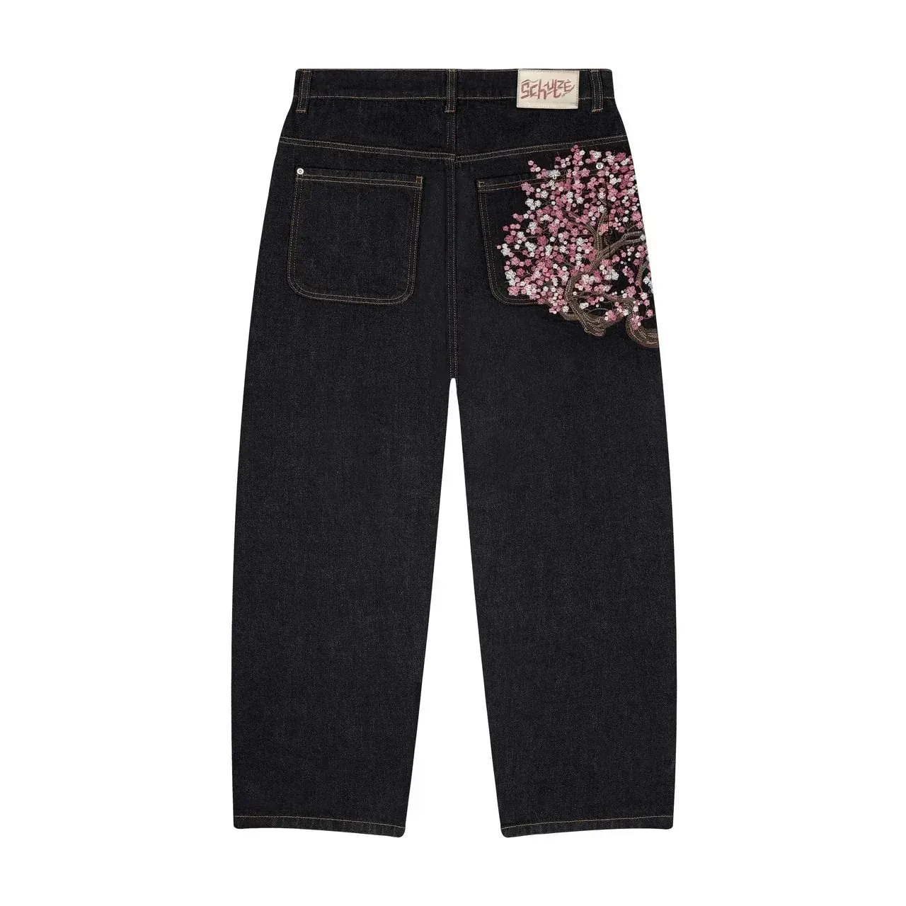 Y2K Baggy Tactical Jeans Men Punk Bullet Chain Print Washed Jean Retro High Street Jeans Hip Hop Men Casual Wide Leg Denim Pants — image 10