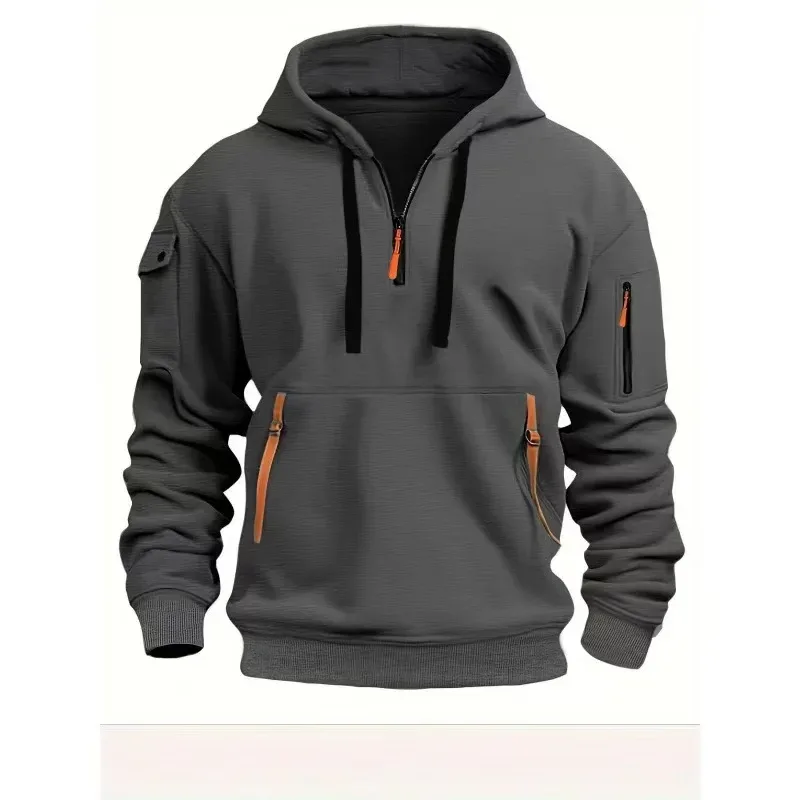 Customized DIY Printed Hoodies for Men and Women, Loose Casual Sportswear with Zipper, Long Sleeved Hoodies with Multiple Pocket — image 14