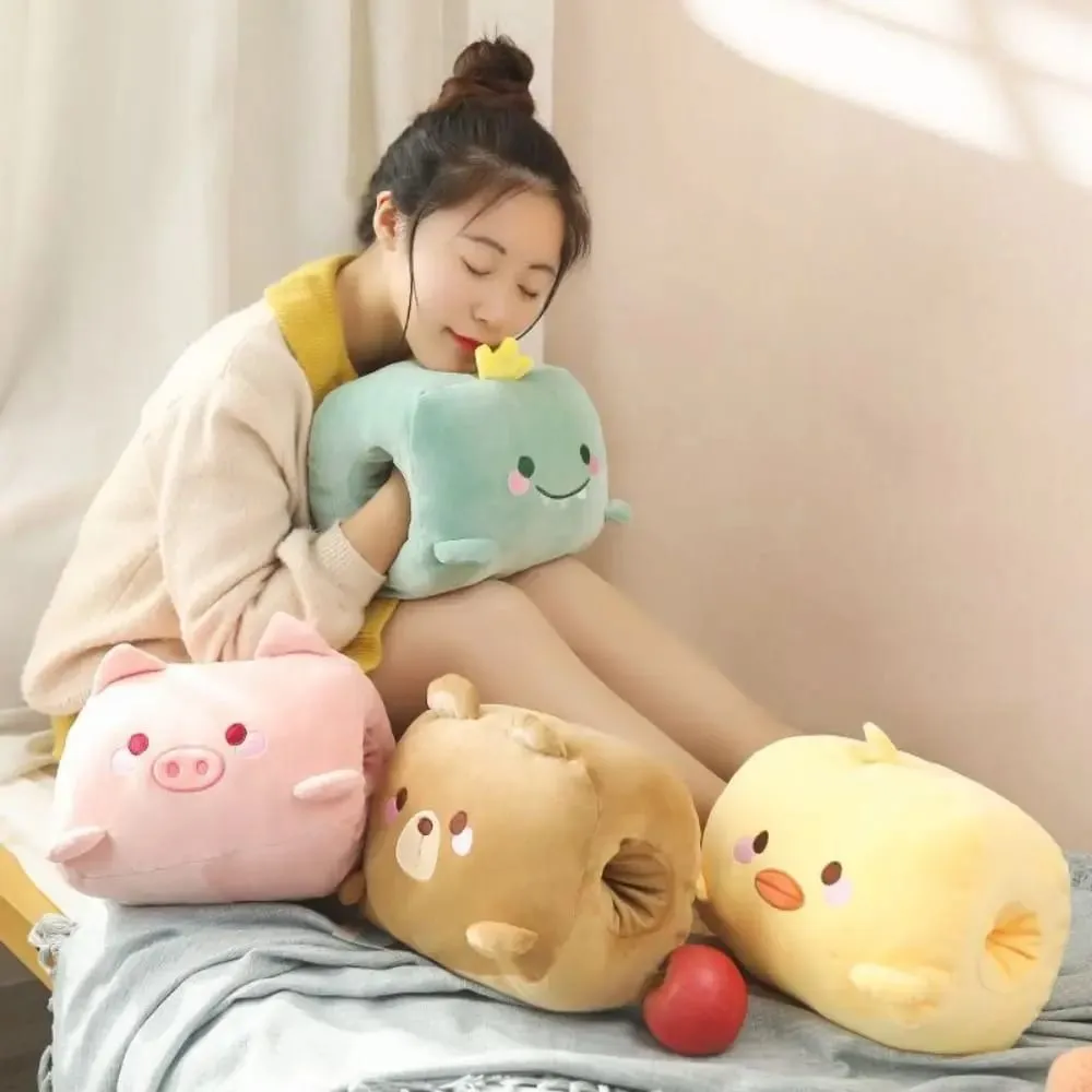 Yaratıcı peluş oyuncak el ısıtıcı peluş yastık sıcak tutmak süper yumuşak ofis şekerleme yastığı hayvan el tutma yastığı doldurulmuş oyuncak erkek kadın — image 2