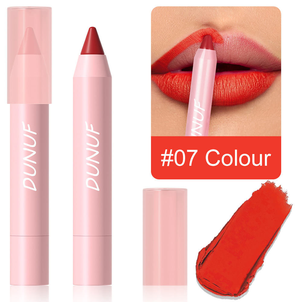 18-Colors Lipstick Pencil Waterproof Sexy Red Matte Contour Tint Lipstick Lasting Non-stick Cup Lipliner Pen Lip Makeup Cosmetic — image 22