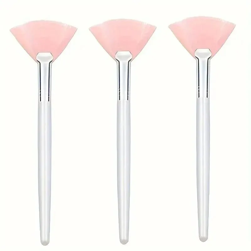 3/6/12pcs Fan Brush Facial Mask Brushes Multi Use Soft Fan Face Makeup Brush Acid Applicator for Women Girls Cleansing Tools