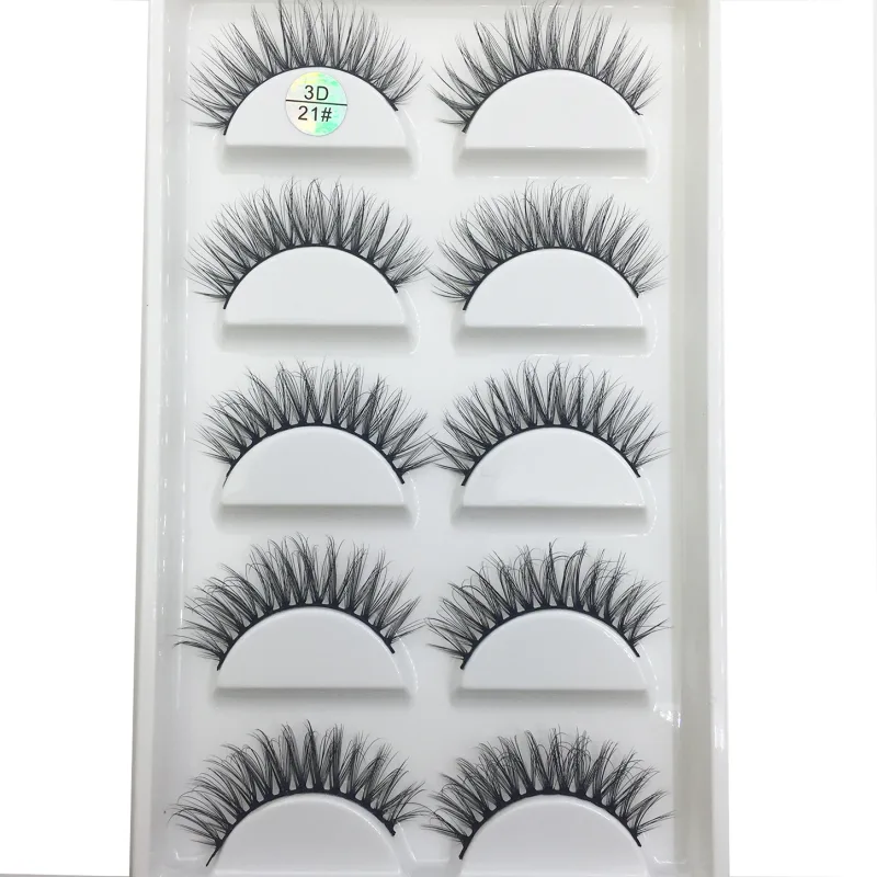15 Style 5 Pairs 3D Eyelashes Natural False Eye Lashes Thick Faux Mink Lashes Soft Fake Eyelash Wispy Makeup Cilios — image 15