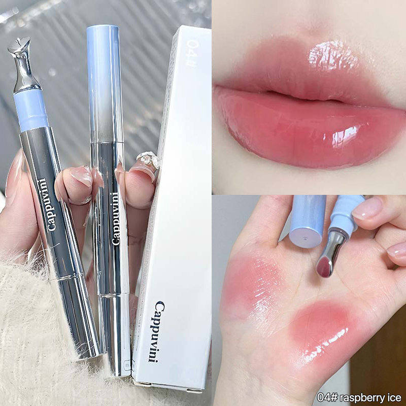 Mirror Watery Essence Lip Gloss Long-Lasting Non-sticky Plumping Liquid Lipstick Jelly Lip Glaze Makeup Moisturizing Lips Tint